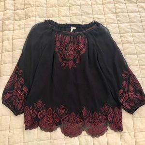 Joie Embroidered Blouse